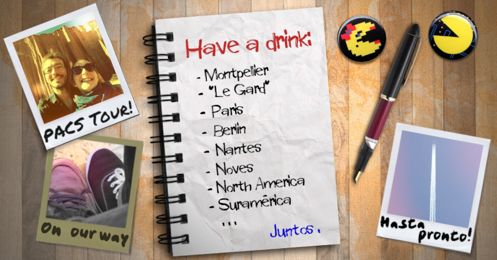 PACS TOUR! On our way to have a drink. Hasta pronto! Juntos